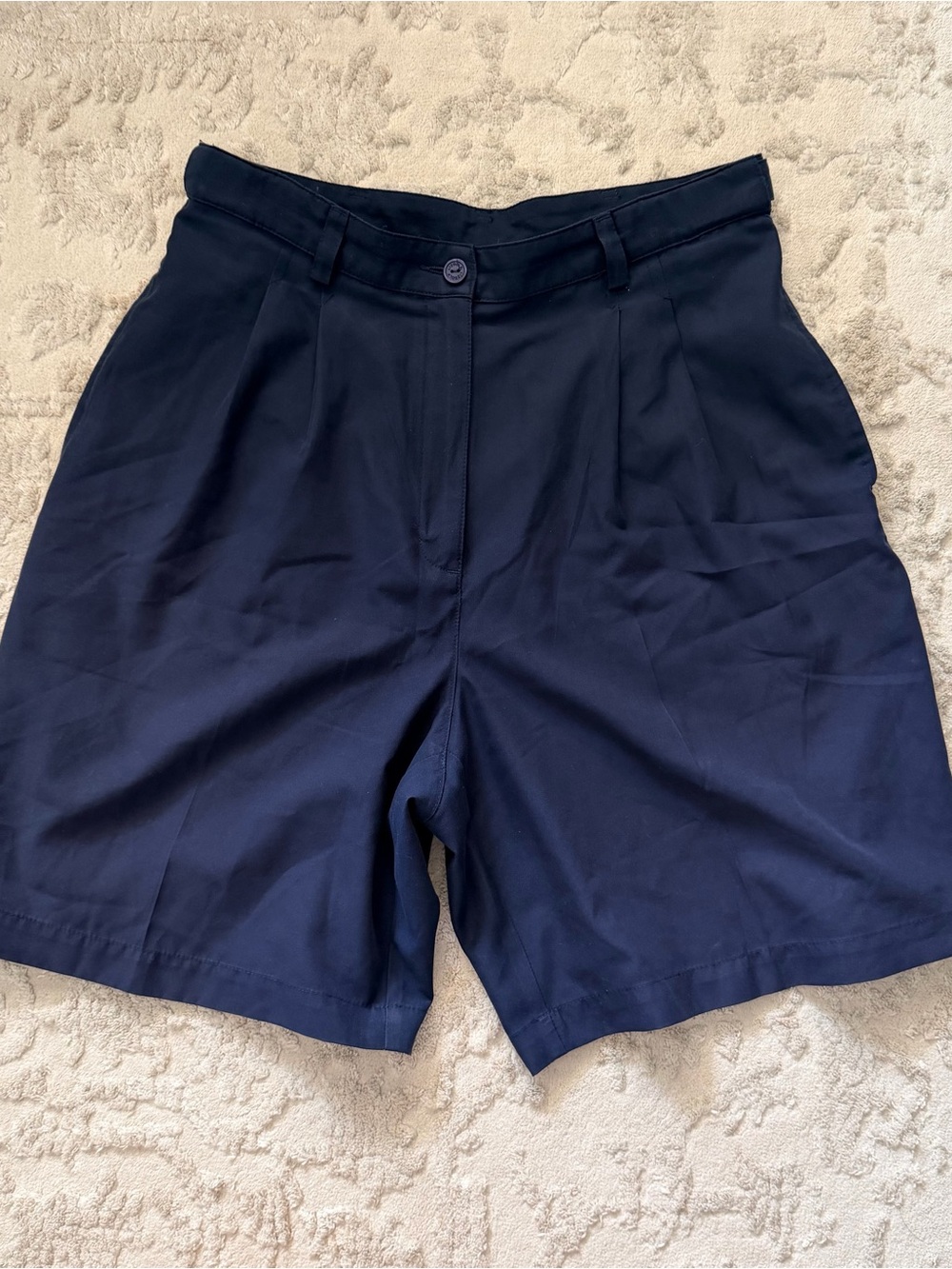 Lizgolf navy Bermuda golf shorts